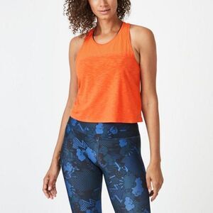 Sweaty Betty Orange Breeze Crop Run Vest Top